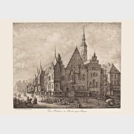 Pocztówka – Ludwig Angerer wg Heinricha Mützla, Ratusz, widok...