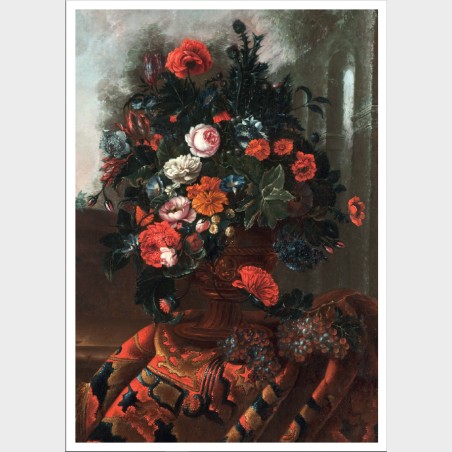 Pocztówka – Augustin Dubuisson, Waza z kwiatami i ostem
