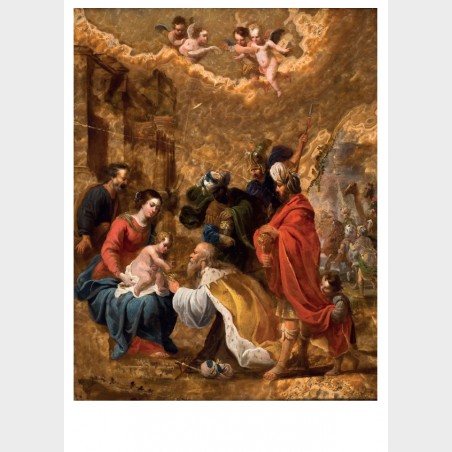 Pocztówka – Dawid Teniers starszy, Pokłon Trzech Króli