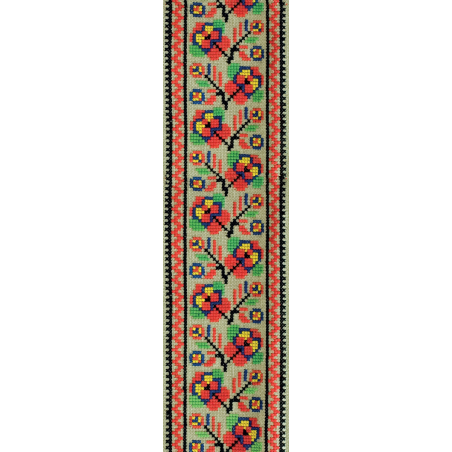 Zakładka – Fragment serwetki z haftem krzyżykowym